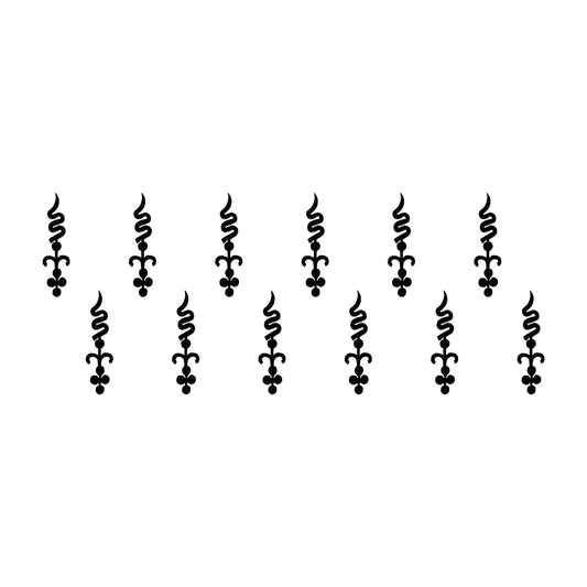Comet Busters® Black Fusion Abstract Bindis (20mm) – Handcrafted PVC Reusable & Skin-Friendly Forehead Bindi Stickers for Women & Girls | Casual Wear – BIN023
