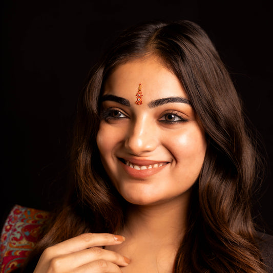 Comet Busters® Multicolor Artistic Bridal & Festive Bindis (25mm) – Handcrafted, Reusable & Skin-Friendly Bindi Stickers for Women & Girls | BIN001