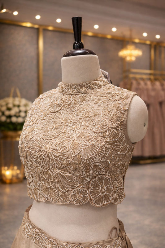 Elegant Pearl Glow Organza Indo Western Set with Intricate Kardana Work for a Graceful Party Look